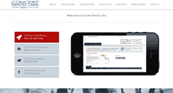 Desktop Screenshot of concertdental.com